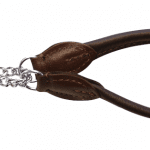 Rundsytt Läderhalvstryp Brun 45cm