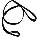 Utställningskoppel Läder Svart | 6mm x 100cm