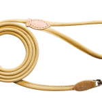 Rundsytt Läderkoppel Naturfärgat 180cm