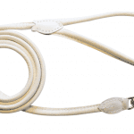 Rundsytt Läderkoppel Vit 180cm