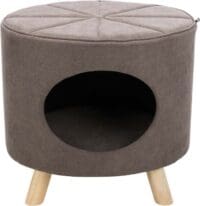 Marcy igloo med träben - Taupe | M: 50xH47x38cm