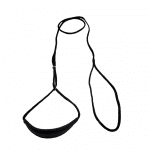 Utställningskoppel med haklapp Svart | Finns i två bredder