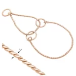 Snakelänk Rosé Guld Halvstryp 3mm | Finns i flera längder