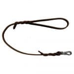 Brunt Läderkoppel 60cm x 9mm | Karbinhake