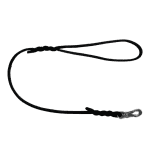 Svart Läderkoppel 60cm x 6mm | Karbinhake