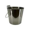 Rostfri hink med platt baksida och krokar 4 L