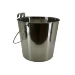 Rostfri hink med platt baksida och krokar