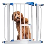 Hundgrind med kattlucka | H: 80cm B:75-84cm
