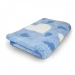 Hundfäll Big Heart Ljusblå Vit