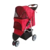 Hundstroller Röd | 3-hjul Hundvagn för den lilla hunden