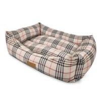 Rutig Hundsäng Tartan Beige