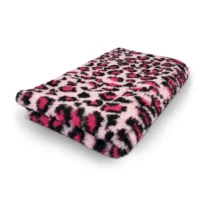 Hundfäll leopard cerise