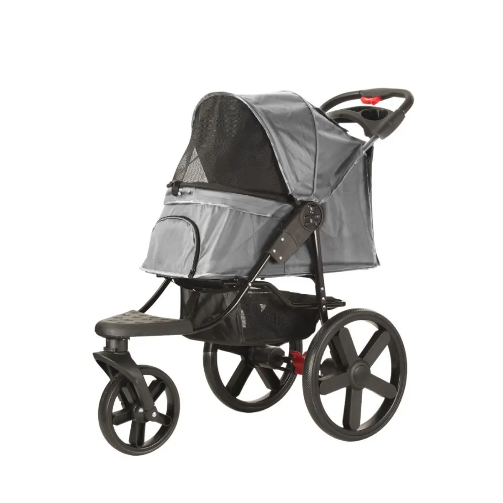 Hundstroller med stora hjul Mörkgrå