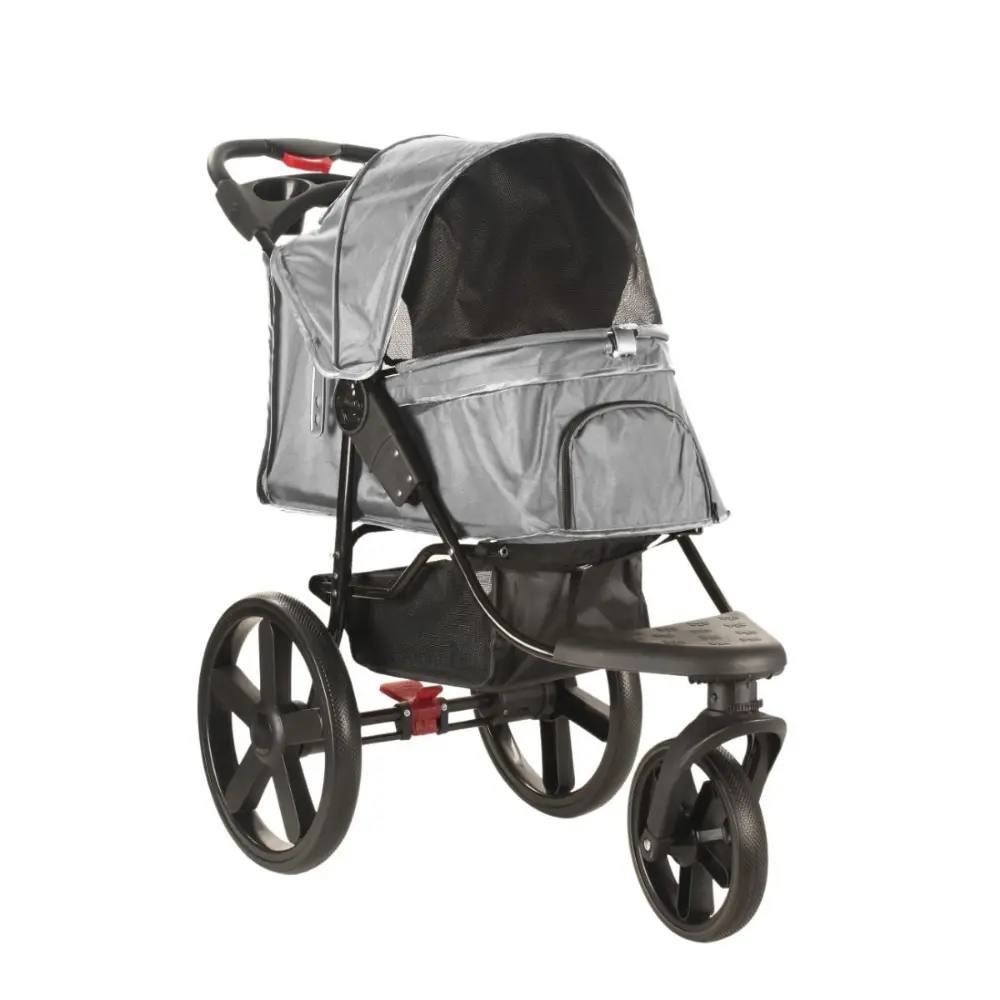 Hundstroller med stora hjul Mörkgrå