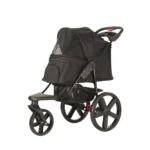 Hundstroller med stora hjul Svart