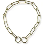 Guldfärgat Helstryp långa raka länkar 4mm