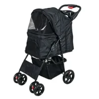 Hundstroller Svart | 4-hjul