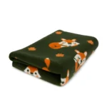 Hundfäll mörkgrå med rävar