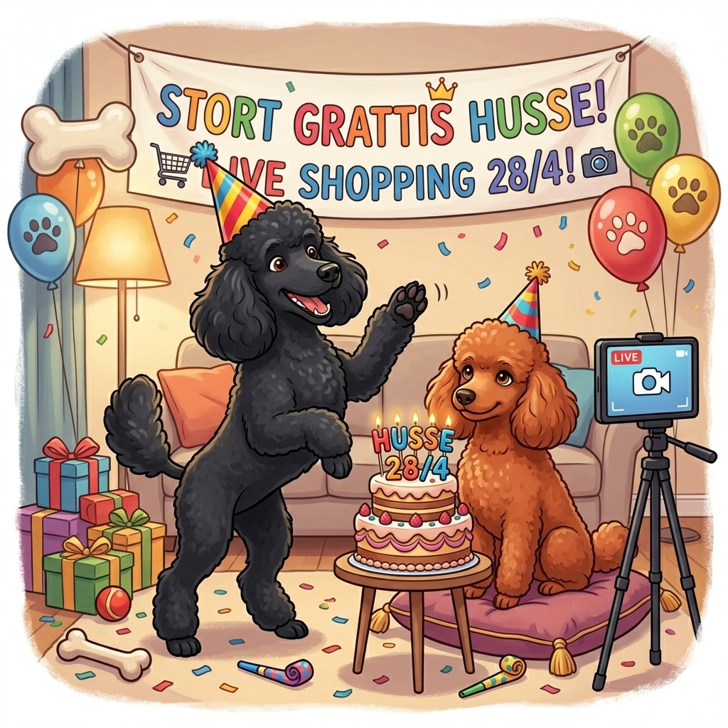 Bild på två pudlar som snart ska ha live den 28/4 19:00