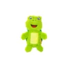 En glad och grön hundleksak formad som en söt sköldpadda från märket Growl Belly Boomerz Tina the Turtle.
