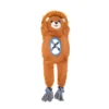 n supersöt och färgglad hundleksak formad som ett lejon med ett kraftigt, genomgående dragrep i blått från märket Growl Jungle Tugz Louie the Lion.