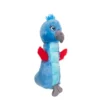 En färgglad och söt blå hundleksak formad som en papegoja med röda vingar från märket Growl Belly Burdz Percy the Parrot.