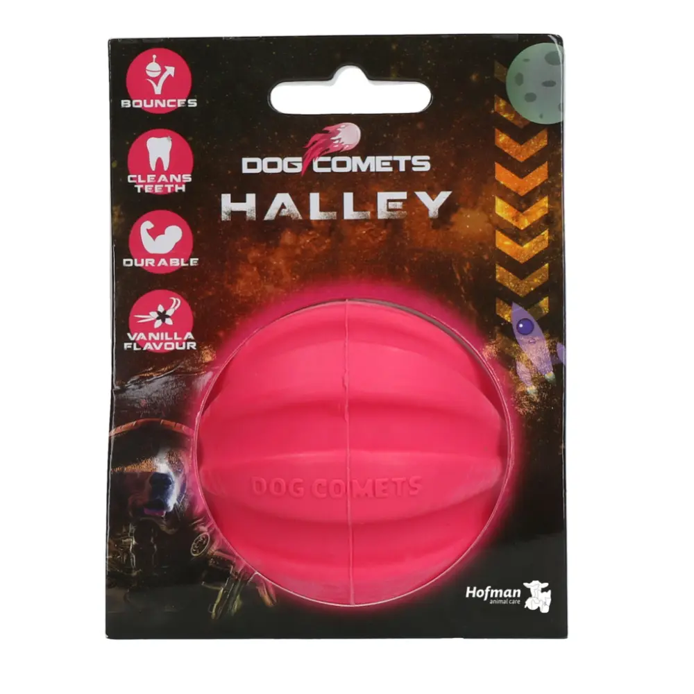 Dog Comets Halley rosa gummiboll för hundar